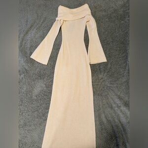 Meshki Cream Long Sleeve Dress
